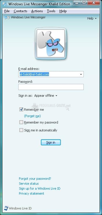 Pantallazo Windows Live Messenger Khalid Ed.