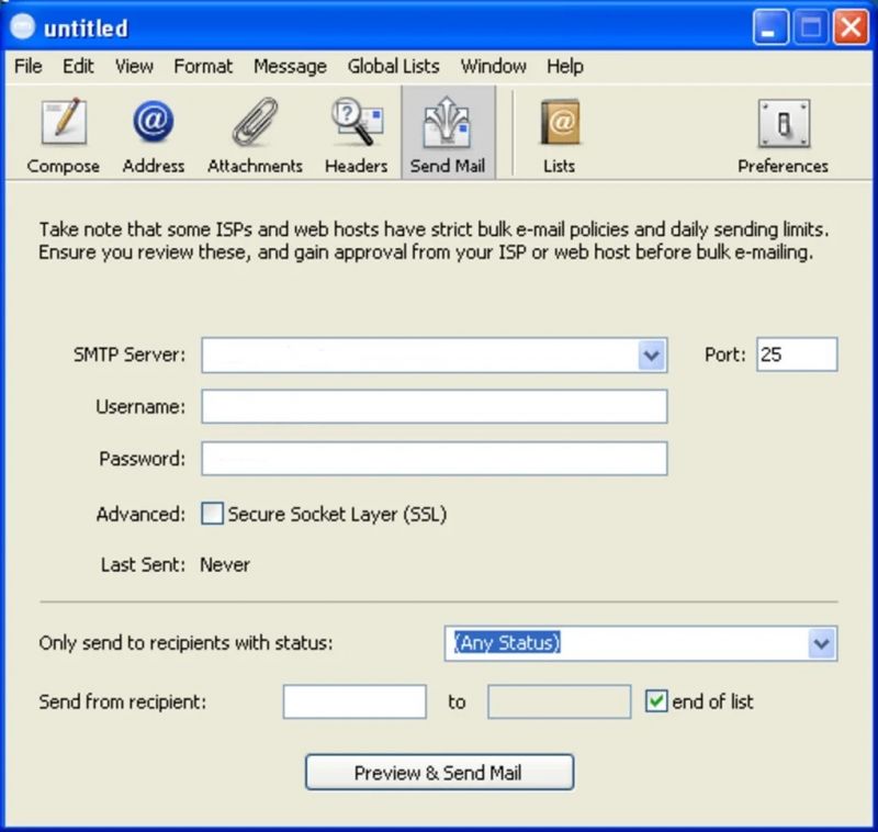 Pantallazo E-Mail Commander