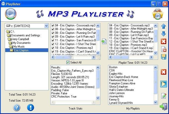 Pantallazo MP3 Playlister