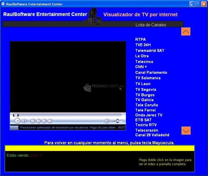 Pantallazo RaulSoftware Entertainment Center