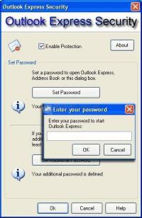 Pantallazo Outlook Express Security