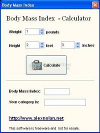 Pantallazo Body Mass Index Calculator