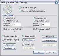 Pantallazo Analogue Vista Clock