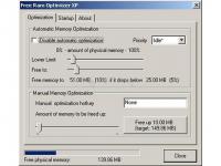 Pantallazo Free RAM Optimizer XP