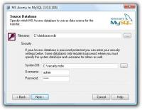 Pantallazo Access To MySQL
