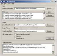 Pantallazo ASP to Visual Basic ActiveX DLL Converter