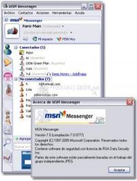 Pantallazo MSN Messenger  XP (English)
