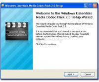 Pantallazo Windows Essentials Codec Pack