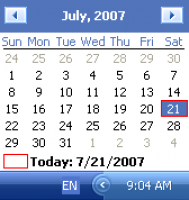 Pantallazo QuickMonth Calendar