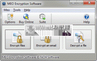 Pantallazo MEO File Encryption Software