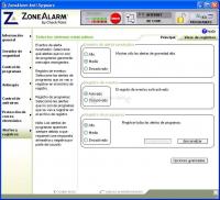Pantalla ZoneAlarm Anti-Spyware