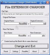 Pantallazo File Extension Changer