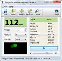 Pantallazo Tempoperfect Computer Metronome