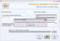 Pantallazo MS Access to MySQL Database Conv