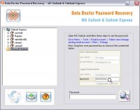 Pantallazo Data Doctor Outlook Password Recovery