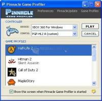 Pantallazo Pinnacle Game Profiler
