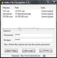 Pantallazo Kaka File Encryption