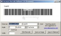 Pantallazo Dataware Barcode Software