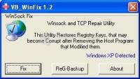 Pantallazo WinSock XP Fix