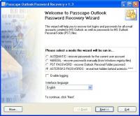 Pantallazo Passcape Outlook Password Recovery