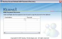 Pantallazo Nucleus Kernel Hotmail MSN Password
