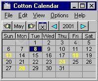 Pantallazo Cotton Calendar
