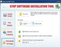Pantallazo Stop Software Installation Tool