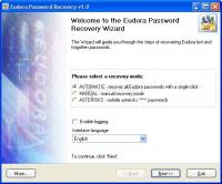 Pantallazo Eudora Password Recovery