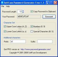 Pantallazo SoftFuse Password Generator Free