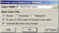 Foto Winamp Lyrics Opener