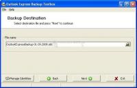 Captura Outlook Express Backup Toolbox