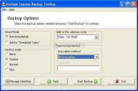 Screenshot Outlook Express Backup Toolbox