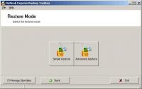 Captura de pantalla Outlook Express Backup Toolbox