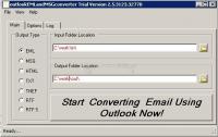 Pantallazo Outlook EML and MSG converter