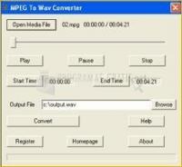 Pantallazo MPEG To Wav Converter