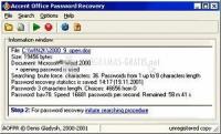 Pantallazo Accent ACCESS Password Recovery