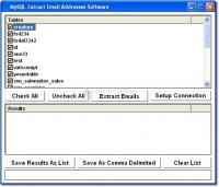Pantallazo MySQL Extract Email Addresses