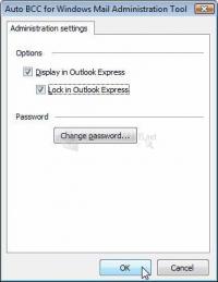 Screenshot Auto BCC/CC for Outlook Express