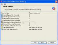 Pantallazo Accent Internet Password Recovery