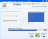 Pantallazo MySQL to MSSQL database converter