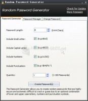 Pantallazo Random Password Generator