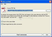 Pantallazo PDF to HTML converter