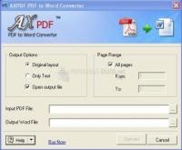 Pantallazo AXPDF PDF to Word converter