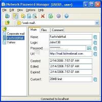 Pantallazo Network Password Manager