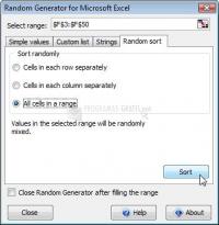 Pantalla Random Generator for Excel