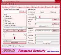 Pantallazo ZIP RAR ACE Password Recovery