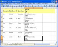 Pantalla Merge Cells Wizard for Excel