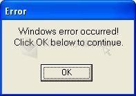 Pantallazo Windows Error
