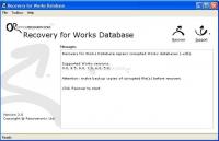 Pantallazo Recovery for Works Database