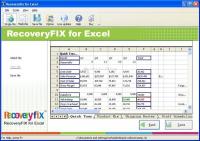 Pantalla RecoveryFIX for Excel